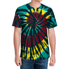 Men's Tie-Dye Tee - Island Spiral - Front