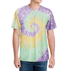 Men's Tie-Dye Tee - Mint Rainbow - Front