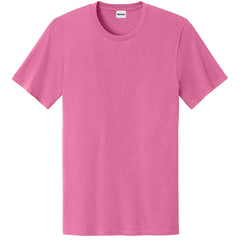 Men's Easy Cotton Tee Lightweight Soft and Comfortable Everyday Wear-Awareness Pink