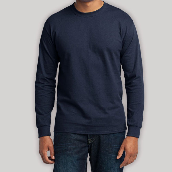 Men's Comfortable Long Sleeve Lightweight Core Blend T-shirt