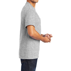 Men's 50/50 Cotton/Poly Tall Core Blend Pocket T-Shirt - Ash