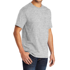 Men's 50/50 Cotton/Poly Tall Core Blend Pocket T-Shirt - Ash