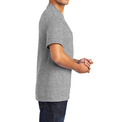 Men's 50/50 Cotton/Poly Tall Core Blend Pocket T-Shirt - Athletic Heather