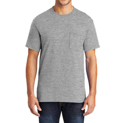 Men's 50/50 Cotton/Poly Tall Core Blend Pocket T-Shirt - Athletic Heather