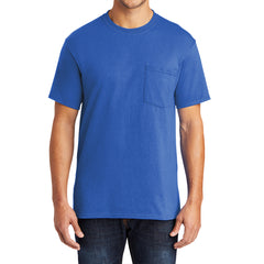 Men's 50/50 Cotton/Poly Tall Core Blend Pocket T-Shirt