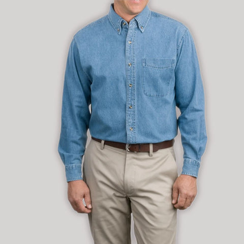 Men's Long Sleeve Denim Shirt