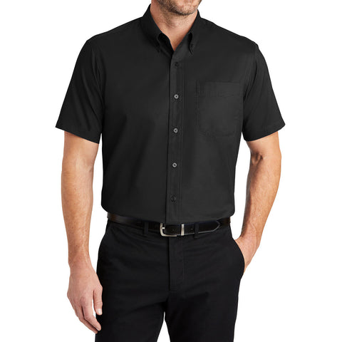 Men's Short Sleeve Super Pro Twill Shirt - Black