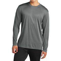 Men's Long Sleeve PosiCharge Competitor Tee - Iron Grey Heather