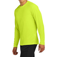 Men's Long Sleeve PosiCharge Competitor Tee - Neon Yellow