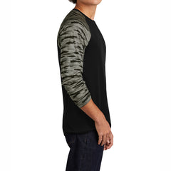 Men's Drift Camo Colorblock Long Sleeve Tee - Stylish and Comfortable