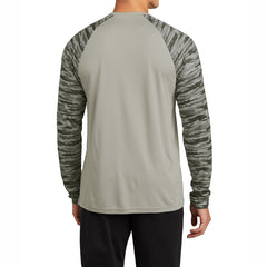 Men's Drift Camo Colorblock Long Sleeve Tee - Stylish and Comfortable