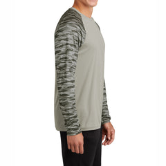 Men's Drift Camo Colorblock Long Sleeve Tee - Stylish and Comfortable