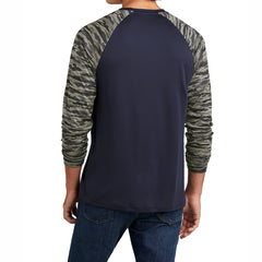 Men's Drift Camo Colorblock Long Sleeve Tee - Stylish and Comfortable