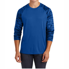 Men's Drift Camo Colorblock Long Sleeve Tee - Stylish and Comfortable