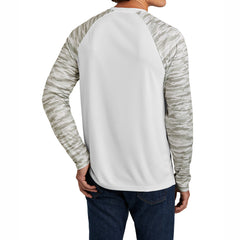 Men's Drift Camo Colorblock Long Sleeve Tee - Stylish and Comfortable