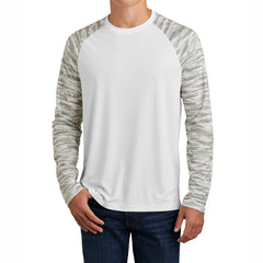 Men's Drift Camo Colorblock Long Sleeve Tee - Stylish and Comfortable