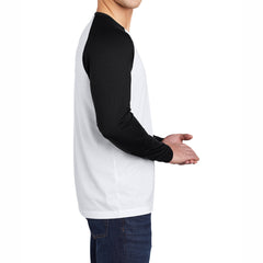 Men's Tri-Blend Long Sleeve Wicking Raglan Tee for Active Comfort