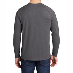 Men's Tri-Blend Long Sleeve Wicking Raglan Tee for Active Comfort