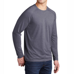 Men's Tri-Blend Long Sleeve Wicking Raglan Tee for Active Comfort