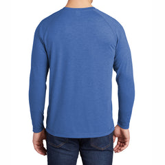 Men's Tri-Blend Long Sleeve Wicking Raglan Tee for Active Comfort