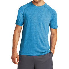 Men's PosiCharge Tri-Blend Short Sleeve Wicking Raglan Tee - Pond Blue Heather