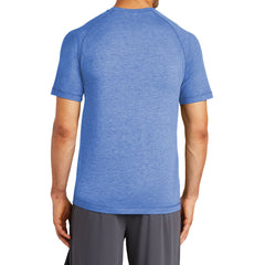 Men's PosiCharge Tri-Blend Short Sleeve Wicking Raglan Tee - True Royal Heather