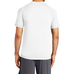 Men's PosiCharge Tri-Blend Short Sleeve Wicking Raglan Tee - White Triad Solid