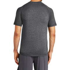 Men's PosiCharge Tri-Blend Short Sleeve Wicking Raglan Tee - Dark Grey Heather