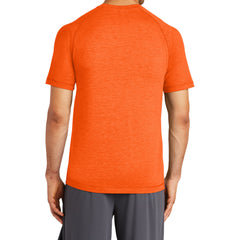 Men's PosiCharge Tri-Blend Short Sleeve Wicking Raglan Tee - Deep Orange Heather