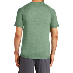 Men's PosiCharge Tri-Blend Short Sleeve Wicking Raglan Tee - Forest Green Heather