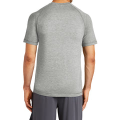 Men's PosiCharge Tri-Blend Short Sleeve Wicking Raglan Tee - Light Grey Heather