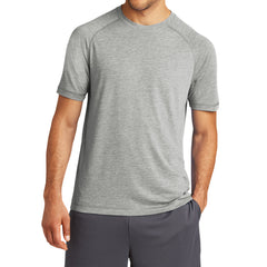 Men's PosiCharge Tri-Blend Short Sleeve Wicking Raglan Tee - Light Grey Heather