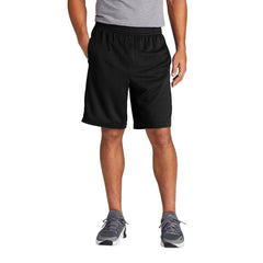 Men's Athletic Closed-Hole Mesh Design Position Short with Pockets