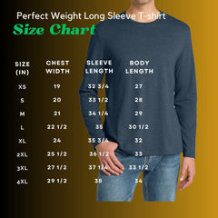 Men's Perfect Weight Long Sleeve Crew Neck Soft Cotton T-Shirt