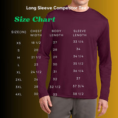Men’s Long Sleeve Moisture Wicking Athletic Shirt
