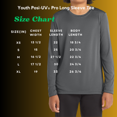 Youth PosiCharge Casual Posi-UV Pro Moisture-Wicking Long Sleeve T-shirt