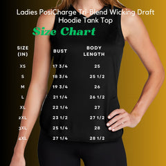 Ladies Ultra-Soft with Mesh PosiCharge Tri-Blend Moisture-Wicking Draft Hoodie Tank Top