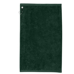 Cotton Golf Towel with Grommet & Hook – 16" x 26" Terry Velour