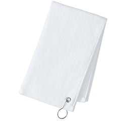 Cotton Golf Towel with Grommet & Hook – 16" x 26" Terry Velour