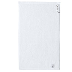 Cotton Golf Towel with Grommet & Hook – 16" x 26" Terry Velour