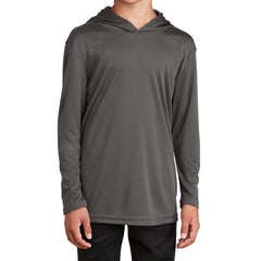 Youth PosiCharge Competitor Hooded Pullover - Iron Grey