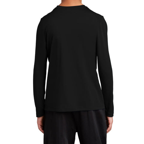 Youth Posi-UV Pro Long Sleeve Tee UPF 50 Sun Protection Moisture-Wicking PosiCharge Technology-Black