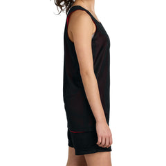 Youth PosiCharge Reversible Mesh Tank Moisture-Wicking Lightweight And Durable-Black/ Deep Red