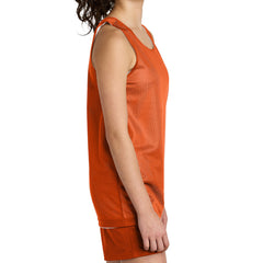 Youth PosiCharge Reversible Mesh Tank Moisture-Wicking Lightweight And Durable-Deep Orange/ White