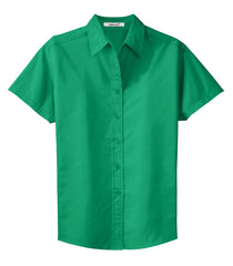 Mafoose Women's Comfortable Short Sleeve Easy Care Shirt Court Green-Front