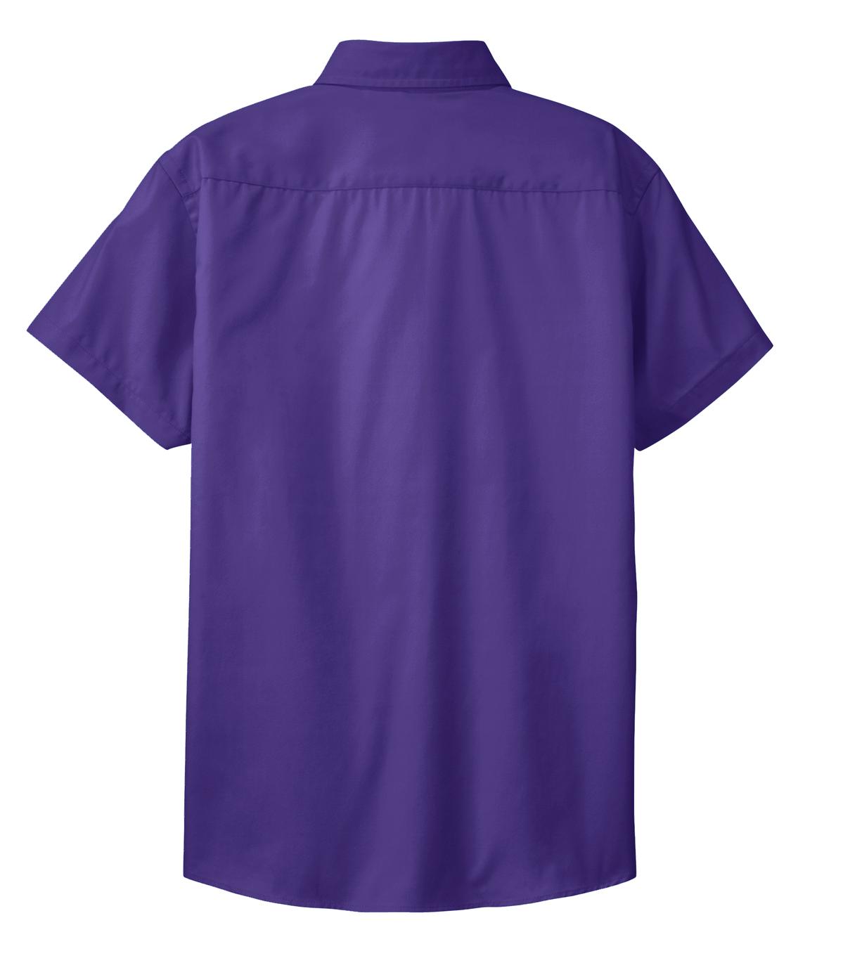 Mafoose Women's Comfortable Short Sleeve Easy Care Shirt Purple/Light Stone-Back