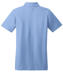 Mafoose Women's Stain Resistant Polo Shirt Light Blue-Back