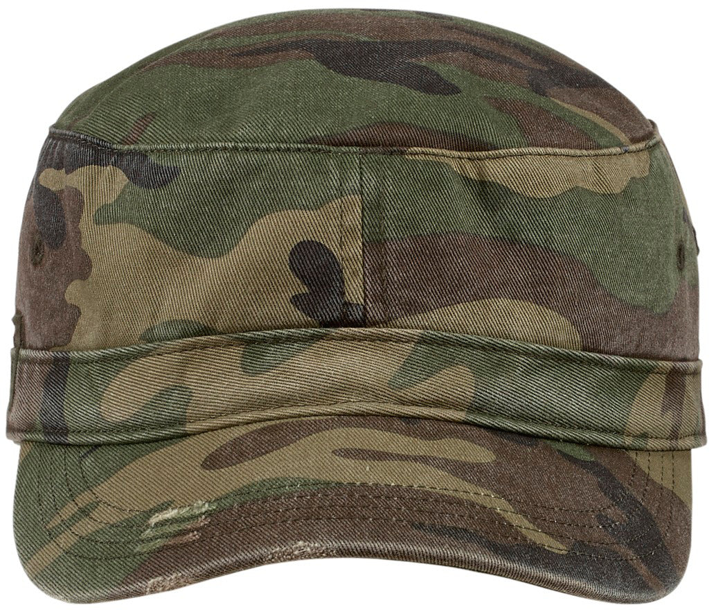 Mafoose Military Style Distressed Enzyme Washed Cotton Twill Caps in 4 Colors