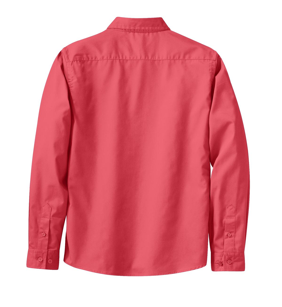Mafoose Women's Long Sleeve Easy Care Shirt Hibiscus-Back