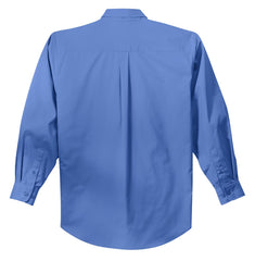 Mafoose Men's Tall Long Sleeve Easy Care Shirt Ultramarine Blue-Back